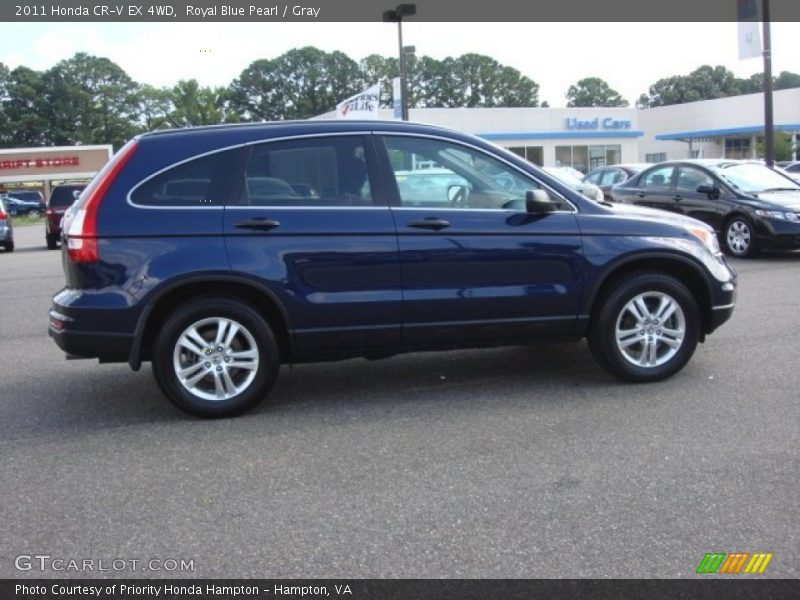 Royal Blue Pearl / Gray 2011 Honda CR-V EX 4WD