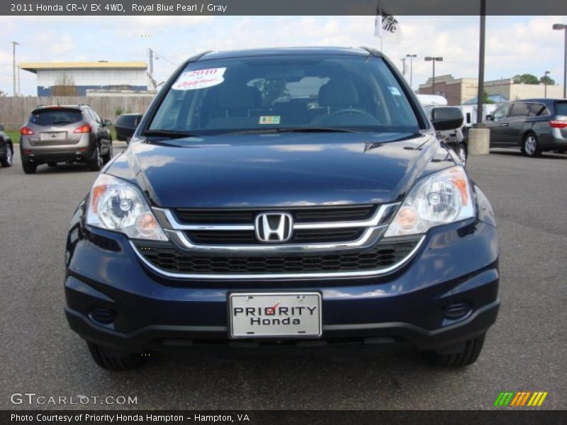 Royal Blue Pearl / Gray 2011 Honda CR-V EX 4WD