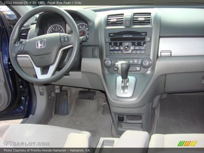 Royal Blue Pearl / Gray 2011 Honda CR-V EX 4WD