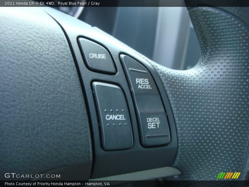 Royal Blue Pearl / Gray 2011 Honda CR-V EX 4WD