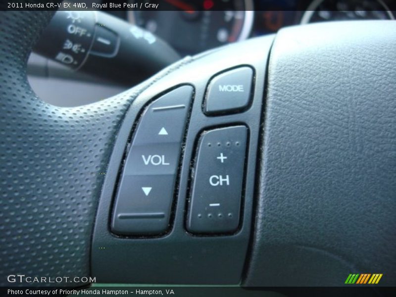 Royal Blue Pearl / Gray 2011 Honda CR-V EX 4WD