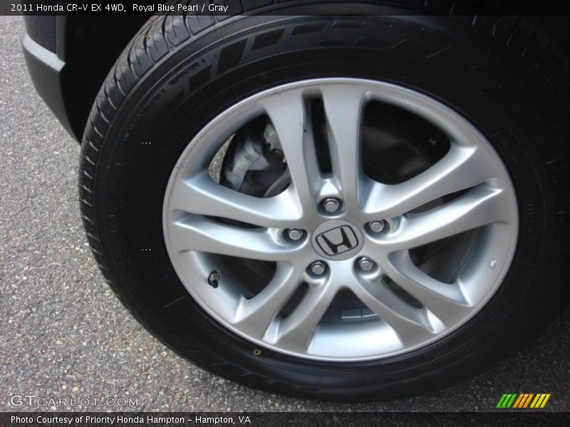 Royal Blue Pearl / Gray 2011 Honda CR-V EX 4WD