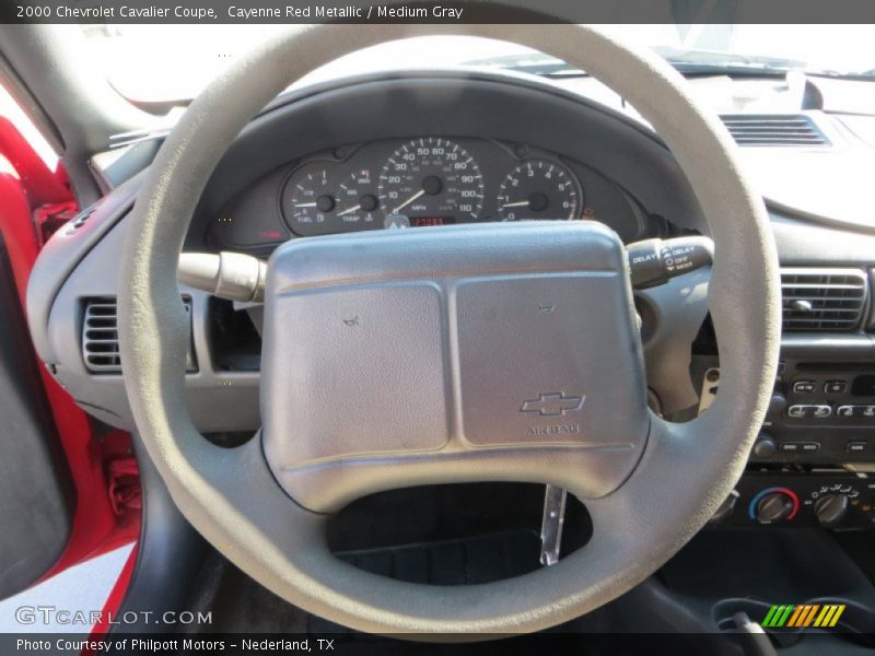 Cayenne Red Metallic / Medium Gray 2000 Chevrolet Cavalier Coupe