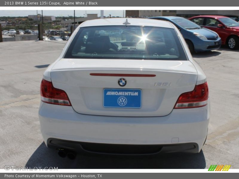 Alpine White / Black 2013 BMW 1 Series 135i Coupe