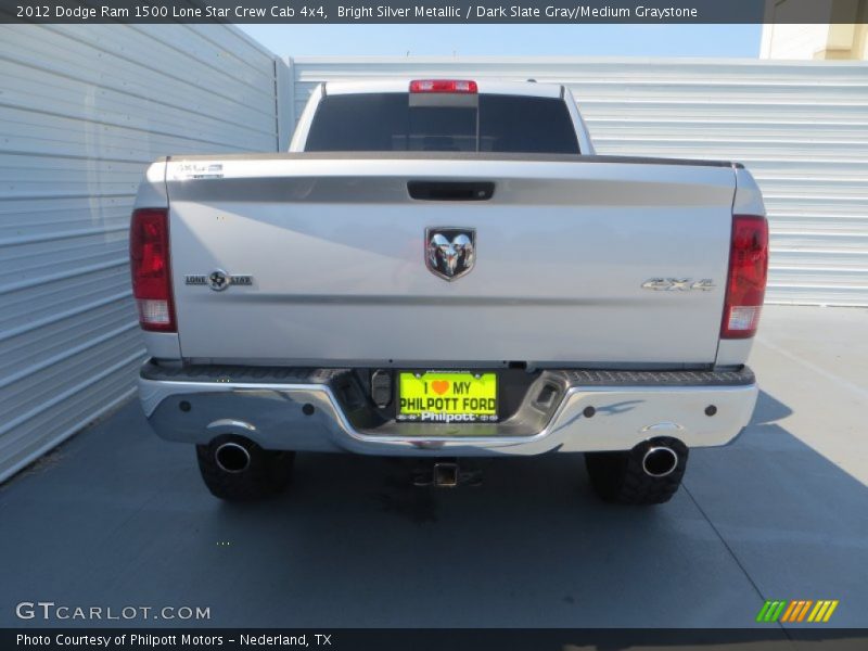 Bright Silver Metallic / Dark Slate Gray/Medium Graystone 2012 Dodge Ram 1500 Lone Star Crew Cab 4x4