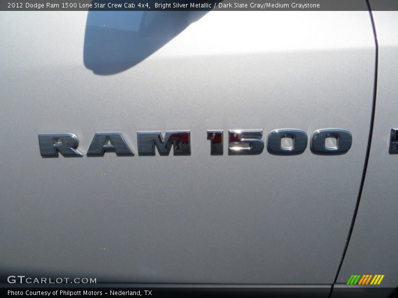 Bright Silver Metallic / Dark Slate Gray/Medium Graystone 2012 Dodge Ram 1500 Lone Star Crew Cab 4x4