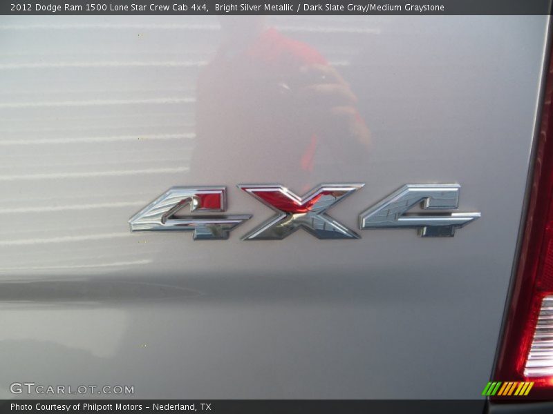 Bright Silver Metallic / Dark Slate Gray/Medium Graystone 2012 Dodge Ram 1500 Lone Star Crew Cab 4x4