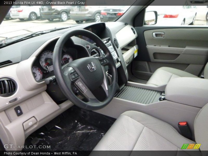 Crystal Black Pearl / Gray 2013 Honda Pilot LX 4WD
