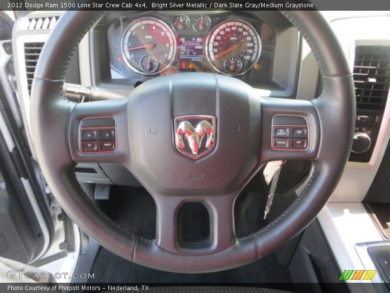 Bright Silver Metallic / Dark Slate Gray/Medium Graystone 2012 Dodge Ram 1500 Lone Star Crew Cab 4x4