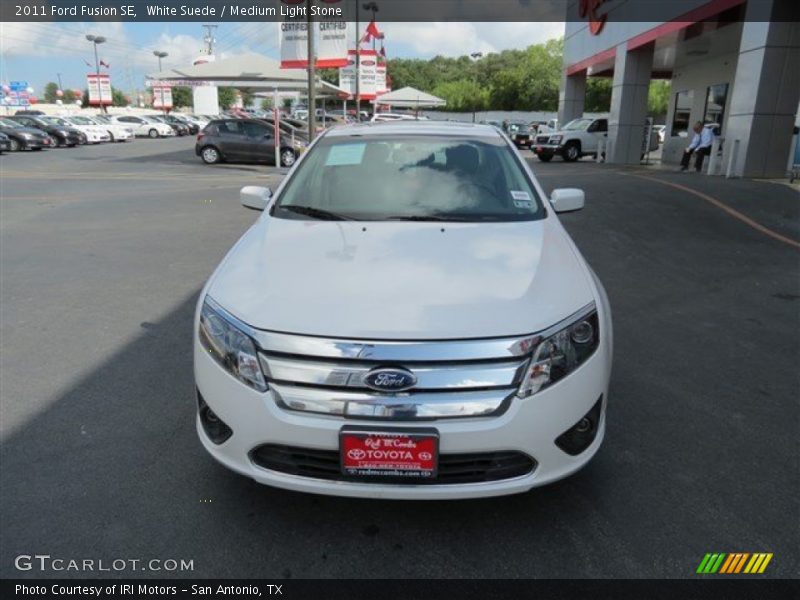 White Suede / Medium Light Stone 2011 Ford Fusion SE