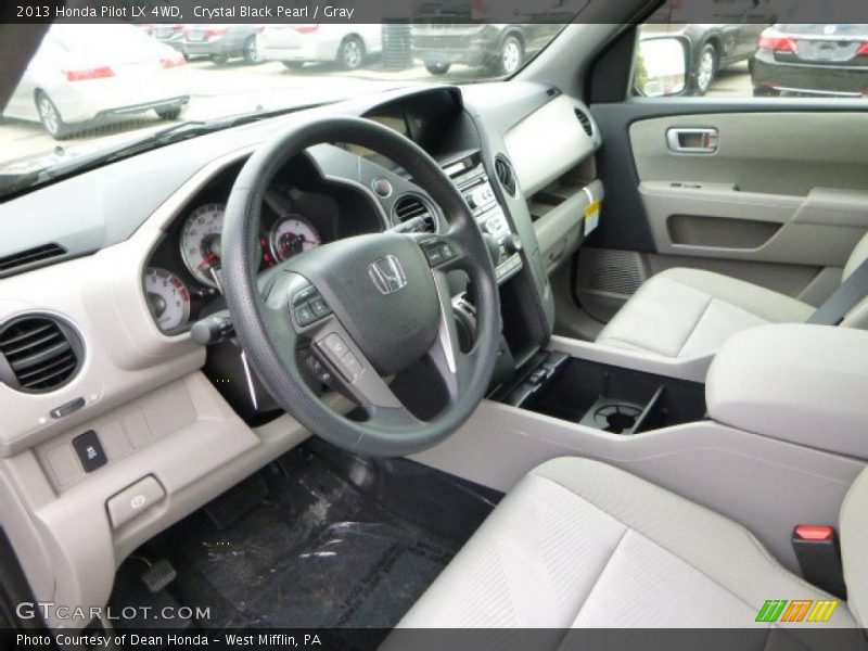 Crystal Black Pearl / Gray 2013 Honda Pilot LX 4WD