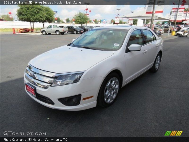 White Suede / Medium Light Stone 2011 Ford Fusion SE