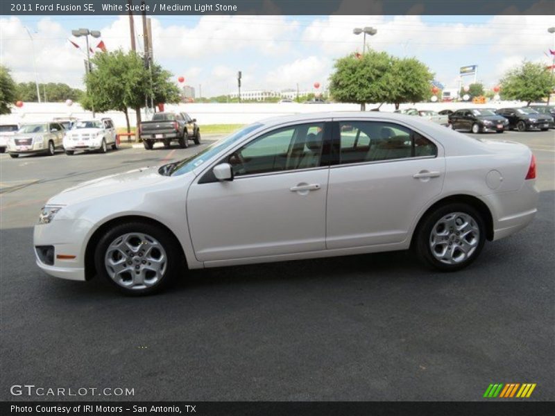 White Suede / Medium Light Stone 2011 Ford Fusion SE