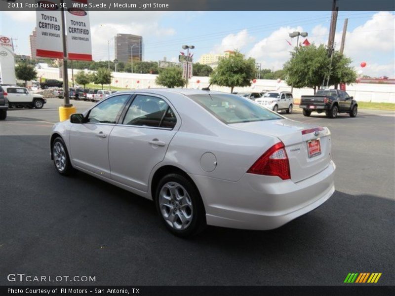 White Suede / Medium Light Stone 2011 Ford Fusion SE