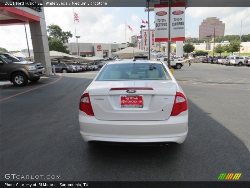 White Suede / Medium Light Stone 2011 Ford Fusion SE