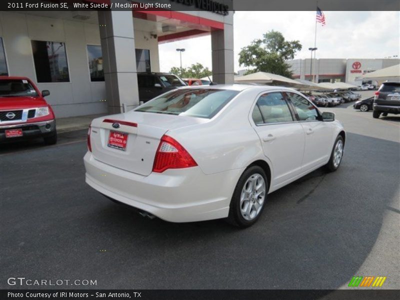White Suede / Medium Light Stone 2011 Ford Fusion SE