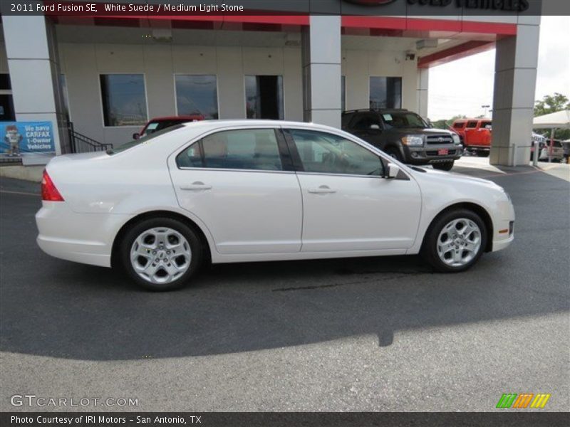 White Suede / Medium Light Stone 2011 Ford Fusion SE