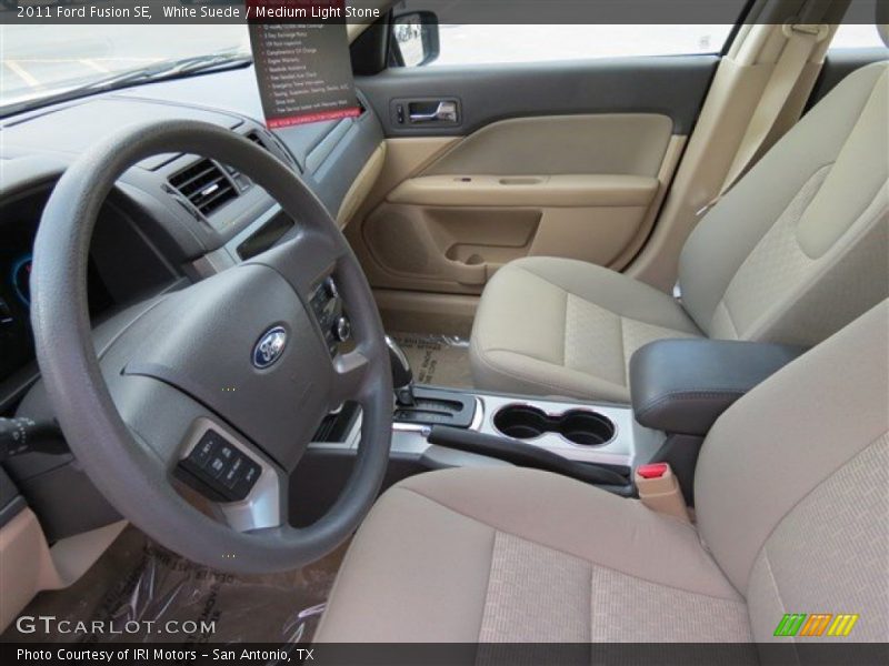 White Suede / Medium Light Stone 2011 Ford Fusion SE