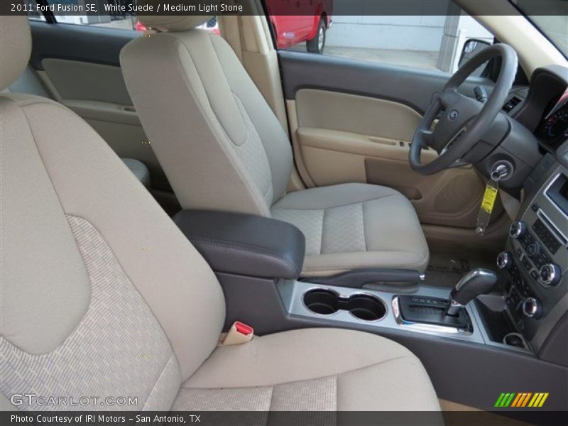 White Suede / Medium Light Stone 2011 Ford Fusion SE