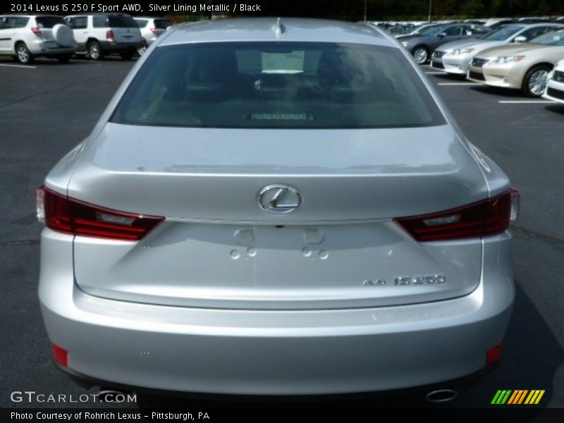 Silver Lining Metallic / Black 2014 Lexus IS 250 F Sport AWD