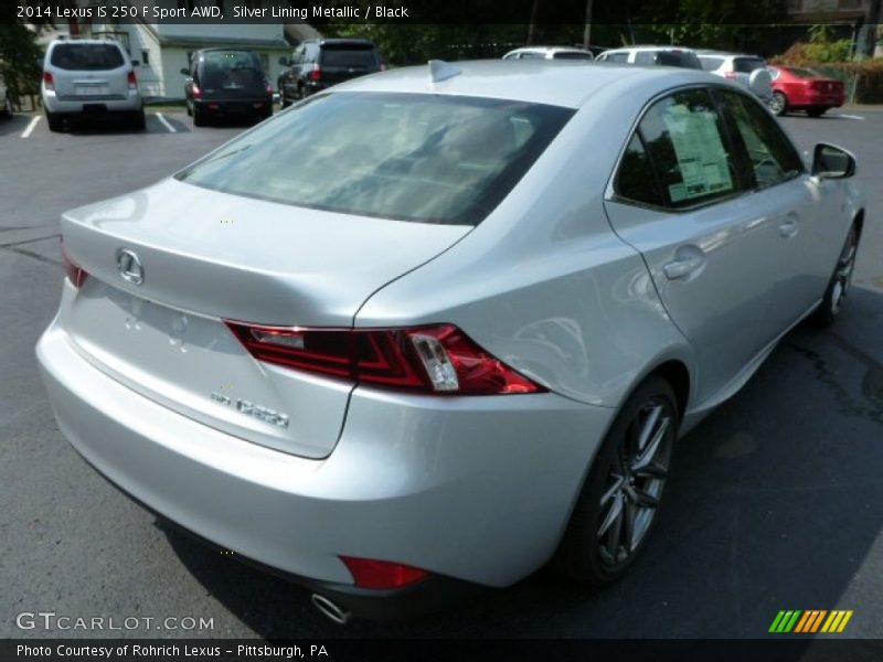 Silver Lining Metallic / Black 2014 Lexus IS 250 F Sport AWD