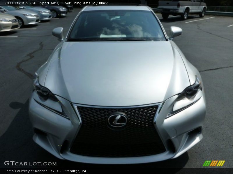 Silver Lining Metallic / Black 2014 Lexus IS 250 F Sport AWD