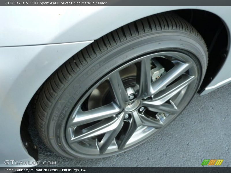 Silver Lining Metallic / Black 2014 Lexus IS 250 F Sport AWD