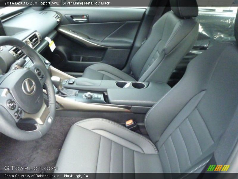 Silver Lining Metallic / Black 2014 Lexus IS 250 F Sport AWD