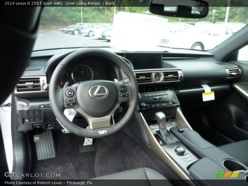 Silver Lining Metallic / Black 2014 Lexus IS 250 F Sport AWD