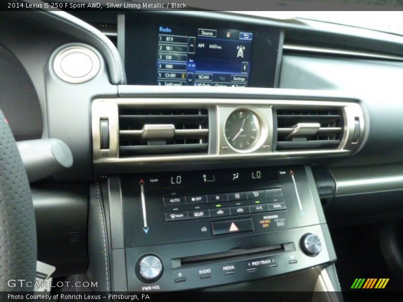 Silver Lining Metallic / Black 2014 Lexus IS 250 F Sport AWD