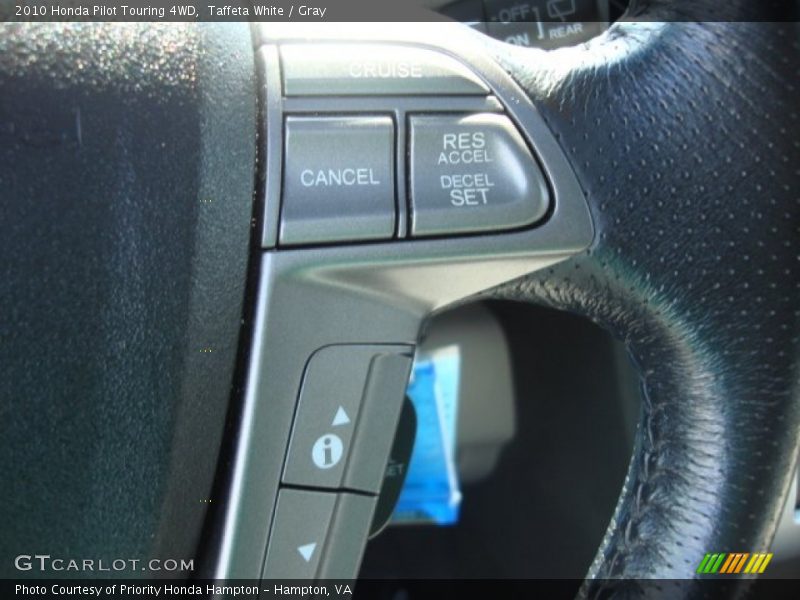 Taffeta White / Gray 2010 Honda Pilot Touring 4WD