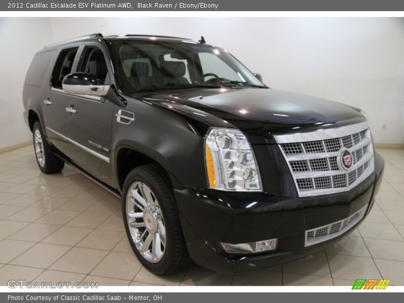 Black Raven / Ebony/Ebony 2012 Cadillac Escalade ESV Platinum AWD