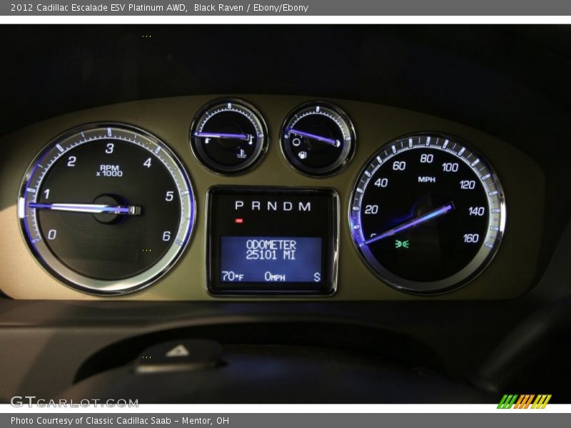 Black Raven / Ebony/Ebony 2012 Cadillac Escalade ESV Platinum AWD