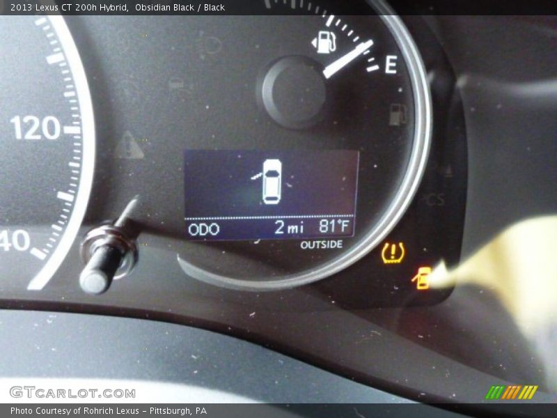 Obsidian Black / Black 2013 Lexus CT 200h Hybrid