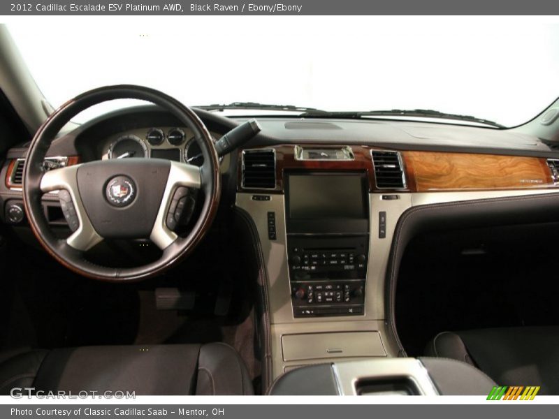 Black Raven / Ebony/Ebony 2012 Cadillac Escalade ESV Platinum AWD