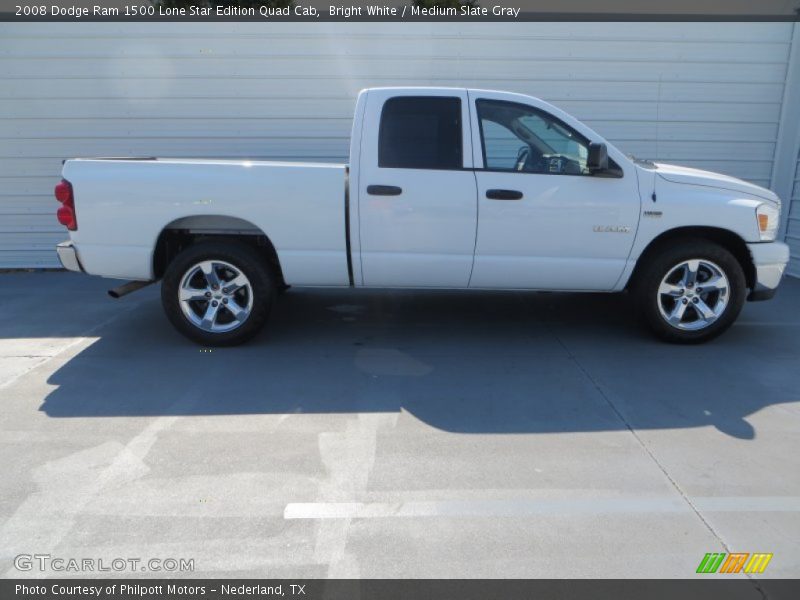 Bright White / Medium Slate Gray 2008 Dodge Ram 1500 Lone Star Edition Quad Cab
