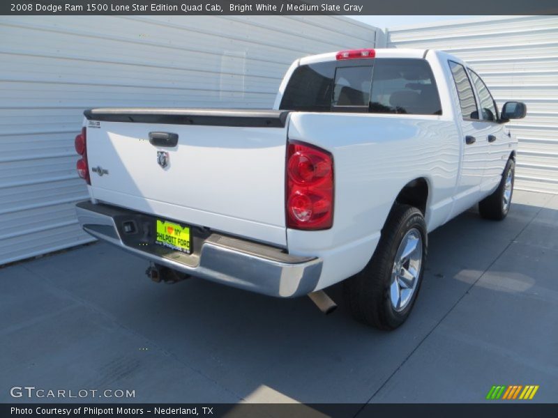 Bright White / Medium Slate Gray 2008 Dodge Ram 1500 Lone Star Edition Quad Cab
