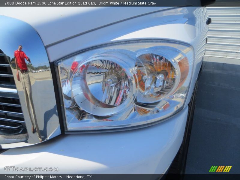Bright White / Medium Slate Gray 2008 Dodge Ram 1500 Lone Star Edition Quad Cab