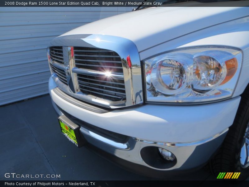 Bright White / Medium Slate Gray 2008 Dodge Ram 1500 Lone Star Edition Quad Cab