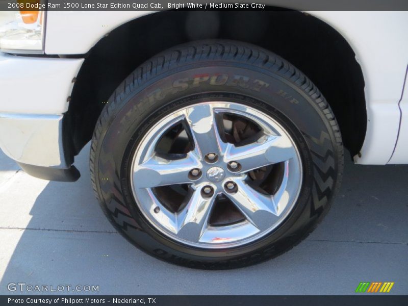Bright White / Medium Slate Gray 2008 Dodge Ram 1500 Lone Star Edition Quad Cab
