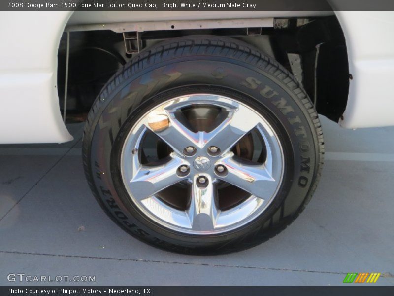 Bright White / Medium Slate Gray 2008 Dodge Ram 1500 Lone Star Edition Quad Cab