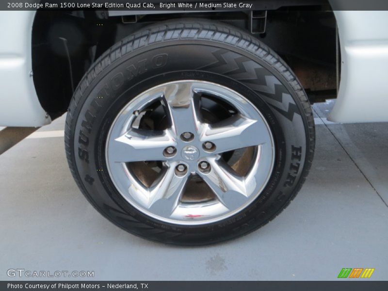 Bright White / Medium Slate Gray 2008 Dodge Ram 1500 Lone Star Edition Quad Cab