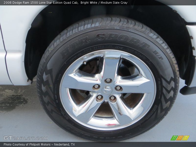 Bright White / Medium Slate Gray 2008 Dodge Ram 1500 Lone Star Edition Quad Cab