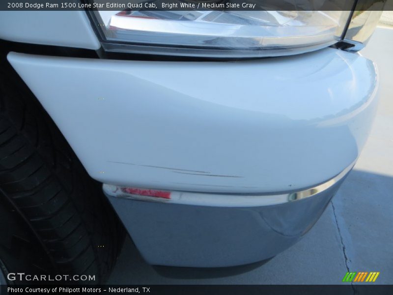 Bright White / Medium Slate Gray 2008 Dodge Ram 1500 Lone Star Edition Quad Cab