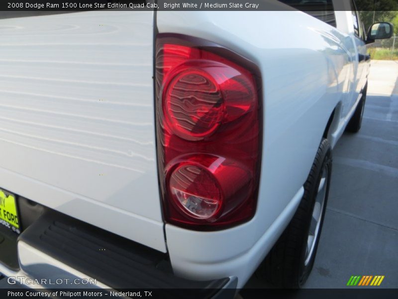 Bright White / Medium Slate Gray 2008 Dodge Ram 1500 Lone Star Edition Quad Cab