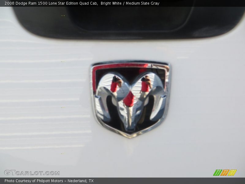 Bright White / Medium Slate Gray 2008 Dodge Ram 1500 Lone Star Edition Quad Cab