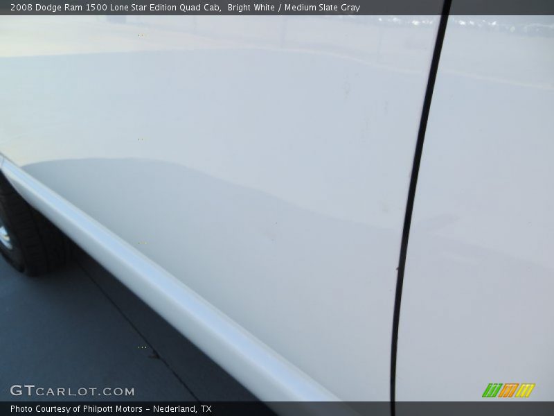 Bright White / Medium Slate Gray 2008 Dodge Ram 1500 Lone Star Edition Quad Cab