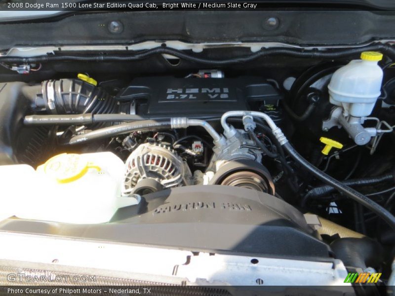 Bright White / Medium Slate Gray 2008 Dodge Ram 1500 Lone Star Edition Quad Cab