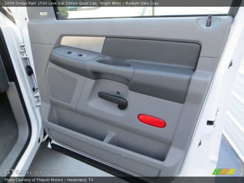 Bright White / Medium Slate Gray 2008 Dodge Ram 1500 Lone Star Edition Quad Cab
