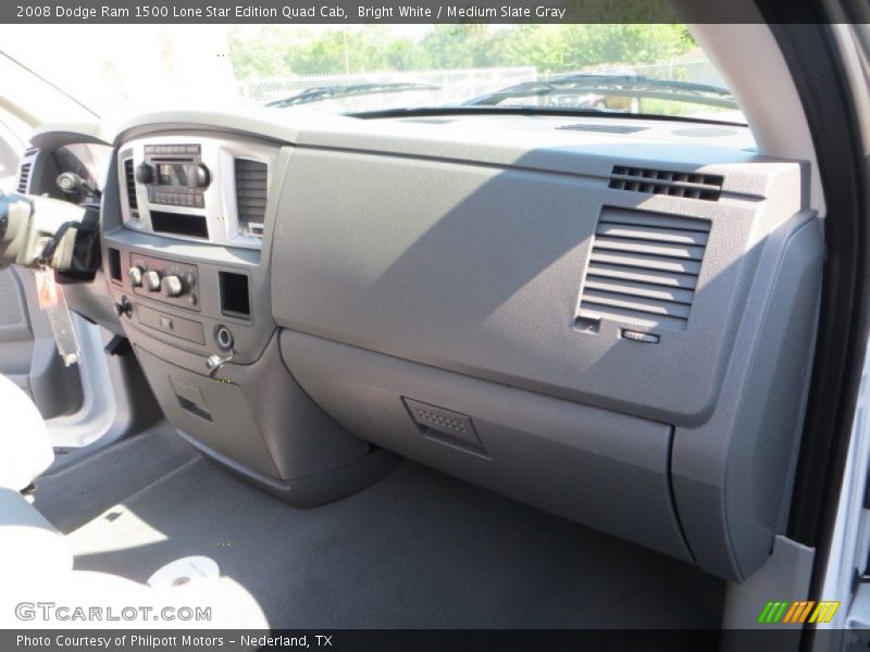 Bright White / Medium Slate Gray 2008 Dodge Ram 1500 Lone Star Edition Quad Cab